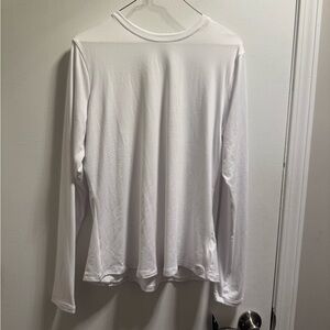Cherokee White Crew Neck Top with Logo Tag